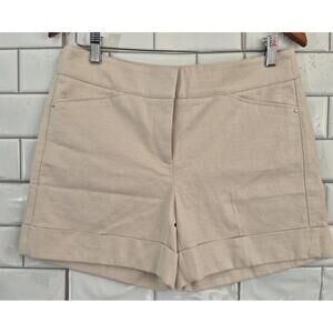 White House Black Market Ladies Cream Colored Textured Dress Short
